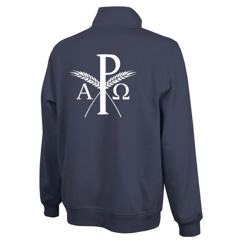 Charles River Crosswind Quarter Zip Sweatshirt -- Navy Heather