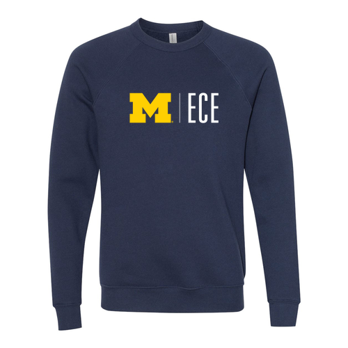 Unisex Bella Canvas Soft Sponge Fleece Raglan Sweatshirt -- Navy