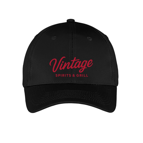 Port and Company 6-panel Twill Hat -- Black