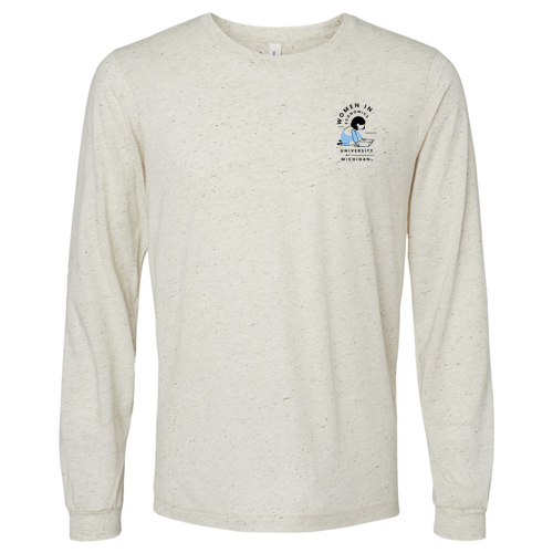 Mens/Unisex Bella Canvas Soft Fitted Triblend Long Sleeve Tee -- Oatmeal Triblend