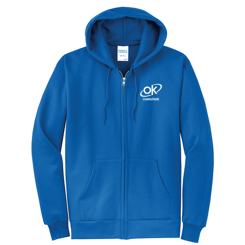 Port and Company Classic Full Zip Hooded Sweatshirt -- Royal
