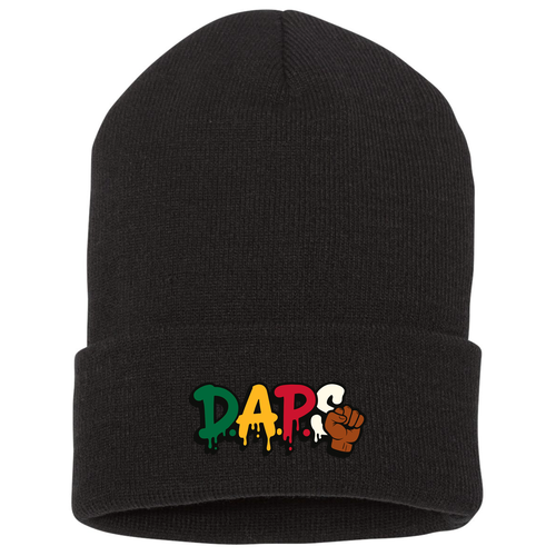 Yupoong Knit Hat with Cuff -- Black