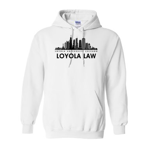 Chicago Skyline Hooded Sweatshirt -- White