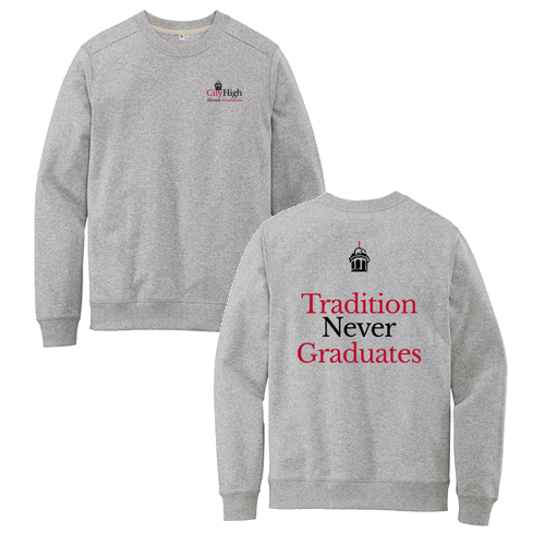 District Re-Fleece Crew -- Light Heather Grey