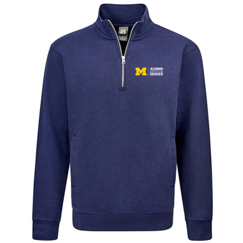 J America Soft BTB Fleece 1/4 Zip Sweatshirt -- True Navy
