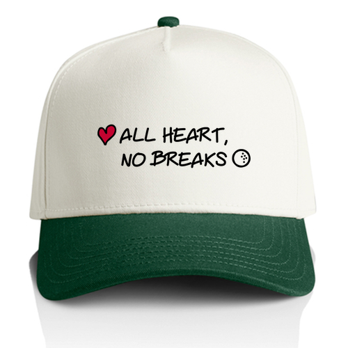 All Heart, No Breaks Two-Tone Cap -- Natural/Forest