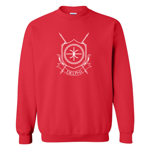 Delphi Crew Neck Sweatshirt -- Red