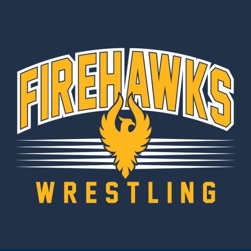 Fire Hawks Wrestling (Adult Hoodie)  -- Navy