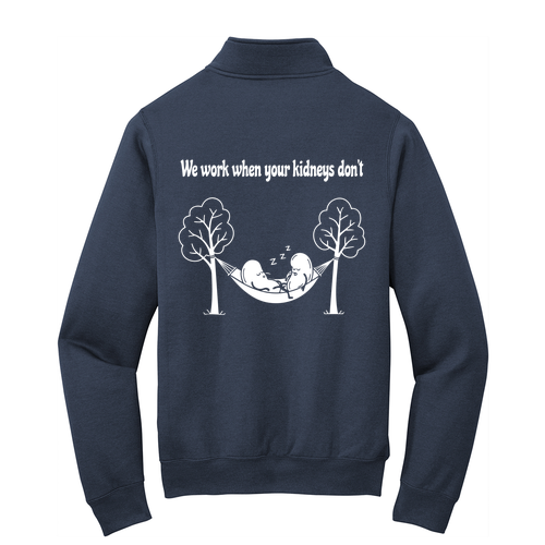 Fleece Quarter-Zip Pullover Sweatshirt -- Navy