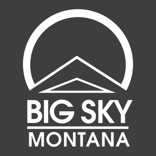 Big Sky Montana Logo 2 White Ink -- Short Sleeve Heavy Metal