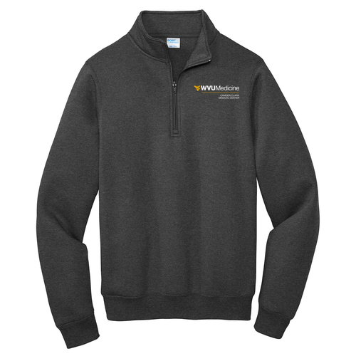 Port and Company Core Fleece Quarter-Zip Pullover Sweatshirt -- Dark Heather Grey
