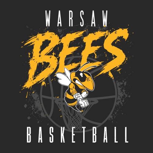 Warsaw Bees American Apparel  Fine Jersey T-Shirt -- Black