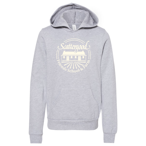 Bella Canvas Youth Sponge Fleece Hooded Sweatshirt -- Athletic Heather