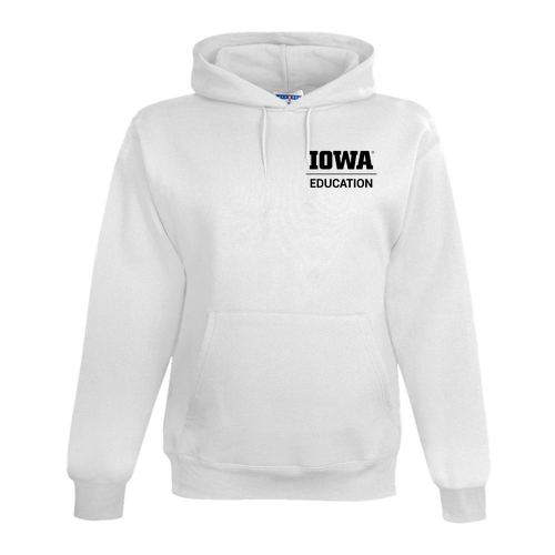 Hawkeye Teacher Jerzees 8 oz 50/50 Nublend Adult Hooded Sweatshirt -- White