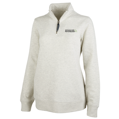 Charles River Women's Crosswind Quarter Zip Sweatshirt -- Oatmeal Heather