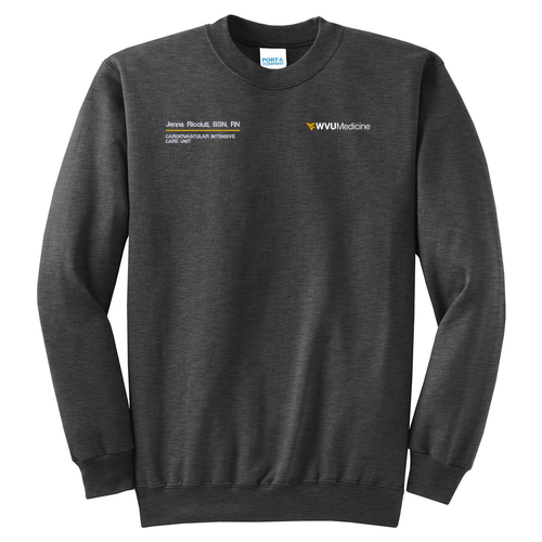Port and Company Classic Crewneck Sweatshirt -- Dark Heather Grey