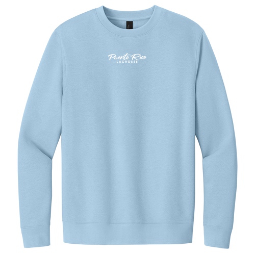 Embroidered Text Crewneck Sweatshirt -- Ice Blue