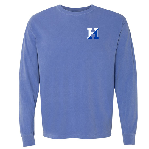 Comfort Colors Unisex Garment-Dyed Heavyweight Long Sleeve T-Shirt -- Flo Blue