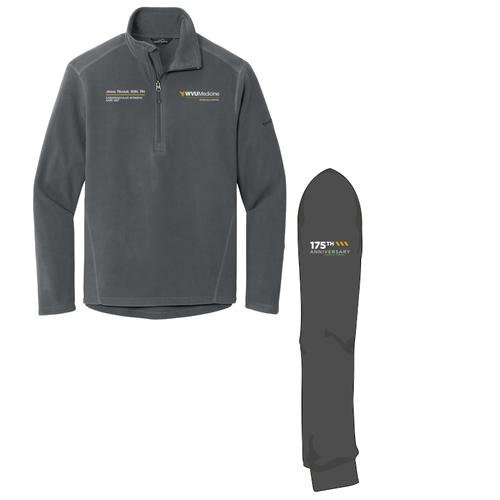 Eddie Bauer Half Zip Microfleece Jacket -- Grey Steel