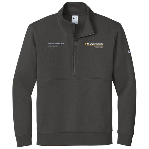 Nike Club Fleece Sleeve Swoosh 1/2-Zip -- Anthracite
