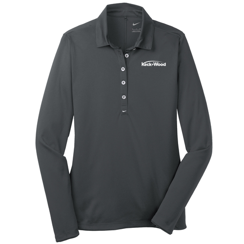 Nike Golf Ladies Long Sleeve Dri Fit Stretch Tech Polo -- Anthracite