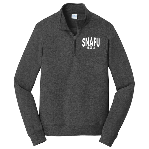 Port & Company Fan Favorite Fleece Quarter Zip -- Dark Heather Grey