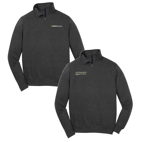 Sport Tek Quarter Zip Sweatshirt -- Graphite Heather