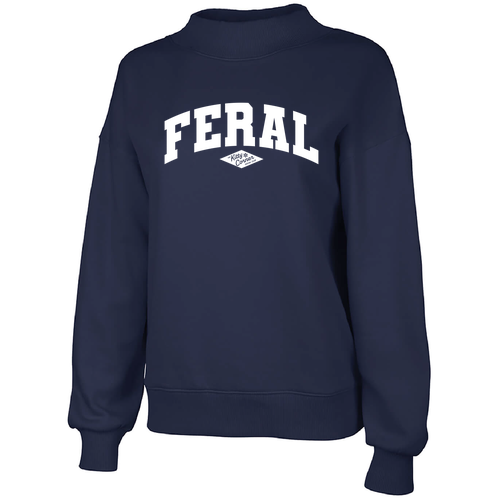 Charles River Women's Willow Mock-Neck Sweatshirt -- Navy