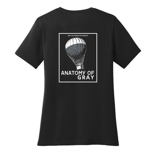 Port & Company Ladies Cotton V-Neck T-Shirt -- Jet Black