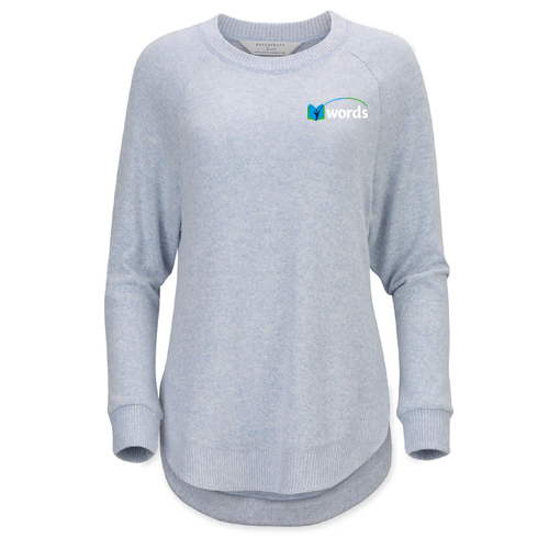 Boxercraft Women's Cuddle Oversized Crew -- Sky Blue Heather