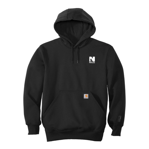 Mens/Unisex Carhartt Rain Defender Paxton Heavyweight Hooded Sweatshirt -- Black, NIC Logo, 21 Points