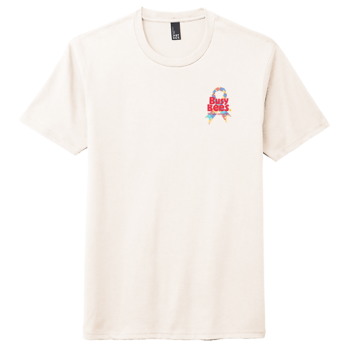 District Made Mens Perfect Tri Crew Tee Busy Bee Ribbon -- Natural