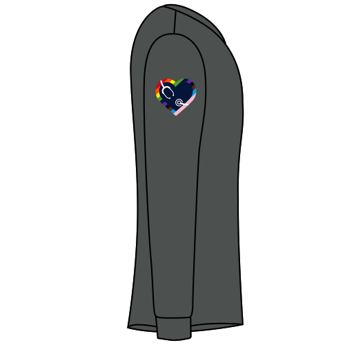 Gender Care Heart Nike Club Fleece Sleeve Swoosh 1/2-Zip -- Anthracite