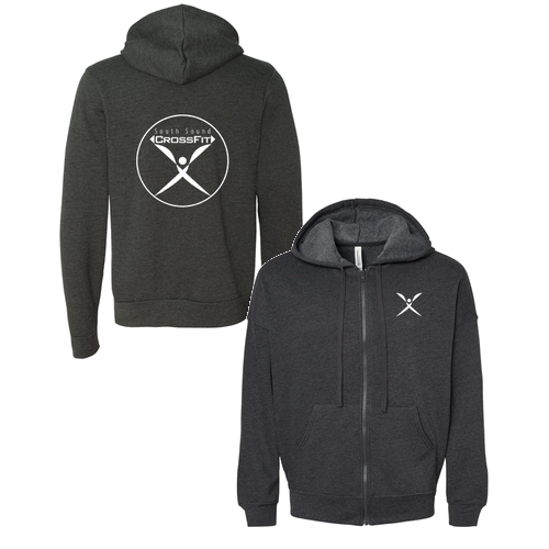 Bella+ Canvas Dark Grey Sponge Fleece Full-Zip Hoodie