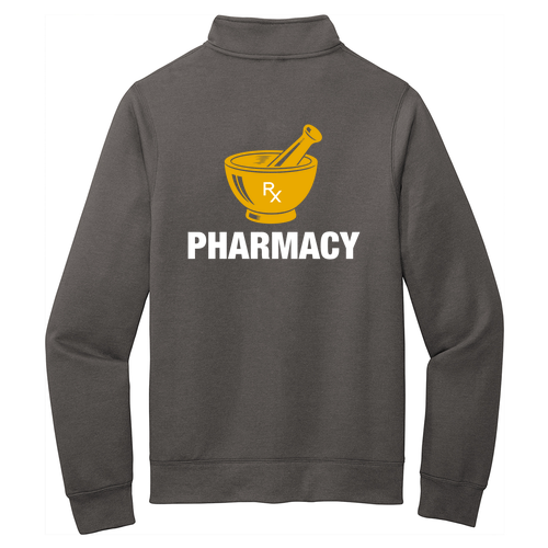 Screen Printed Port and Company Core Fleece Cadet Full-Zip Sweatshirt -- Charcoal