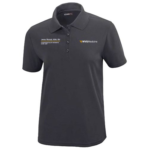 Ash City Core 365 Ladies Origin Performance Pique Polo -- Carbon