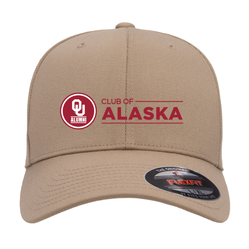 Yupoong Flexfit Mid-Profile Structured Wool Hat -- Khaki