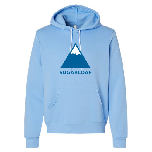 Sugarloaf Logo 1 Blue Ink -- Pullover Hooded Sweatshirt Carolina Blue