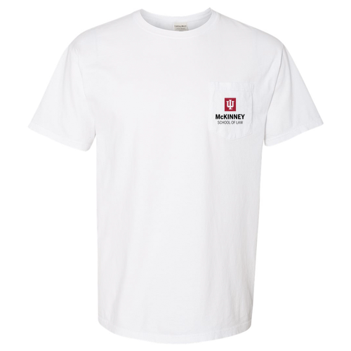 Hanes Comfortwash Adult Garment Dyed Pocket Tee -- White