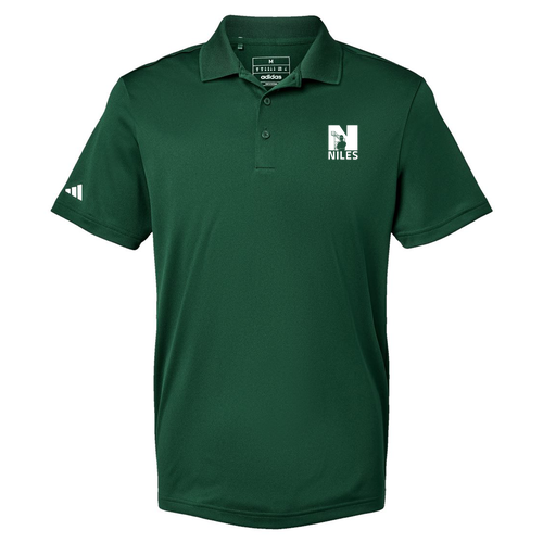 Mens/Unisex Adidas Basic Sport Polo -- Collegiate Green, NPS Logo, 12 Points