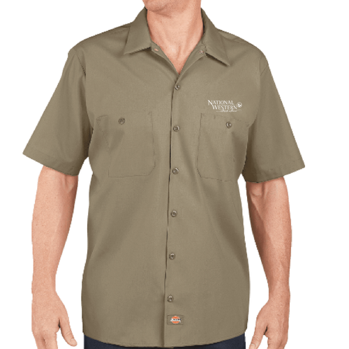 Dickies Industrial Short Sleeve Work Shirt -- Desert Sand