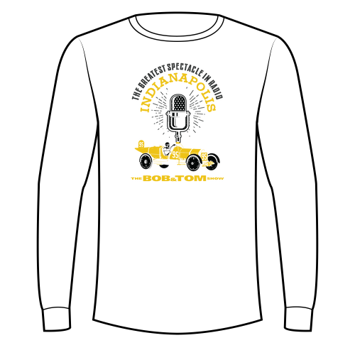 District Made Mens Perfect Tri Long Sleeve Crew Tee -- White