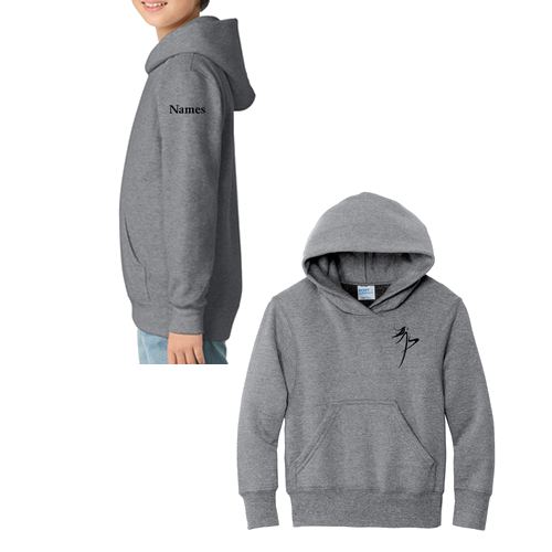 Port and Company Youth Pullover Hooded Sweatshirt -- Athletic Heather