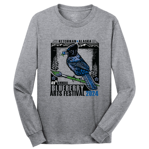 Port and Company Long Sleeve T Shirt -- Athletic Heather