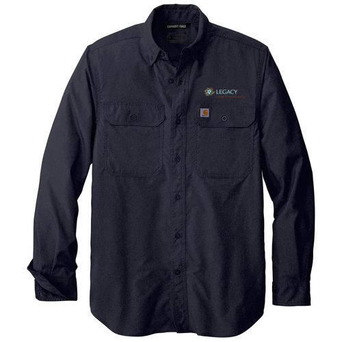 Mens/Unisex Carhartt Force Solid Long Sleeve Shirt -- Navy