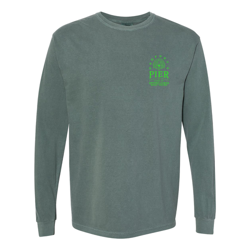 Comfort Colors Unisex Garment-Dyed Heavyweight Long Sleeve T-Shirt -- Blue Spruce