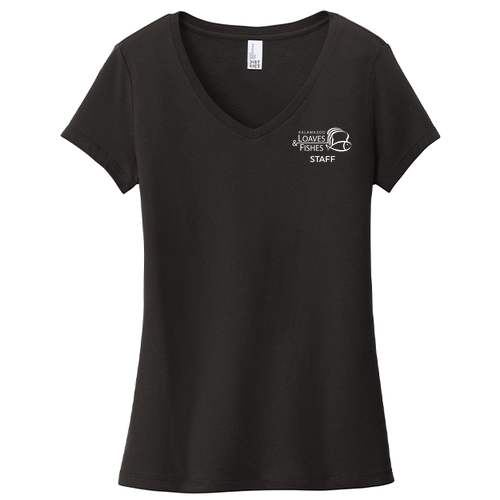 KLF Staff District Women's Very Important Tee  V-Neck -- Black