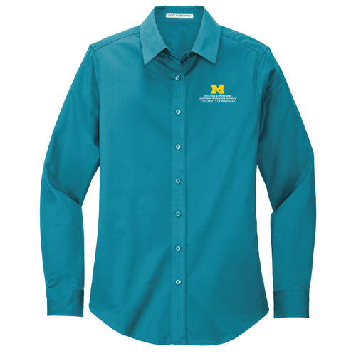 Ladies Port Authority Easy Care Long Sleeve Shirt -- Teal Green, $34