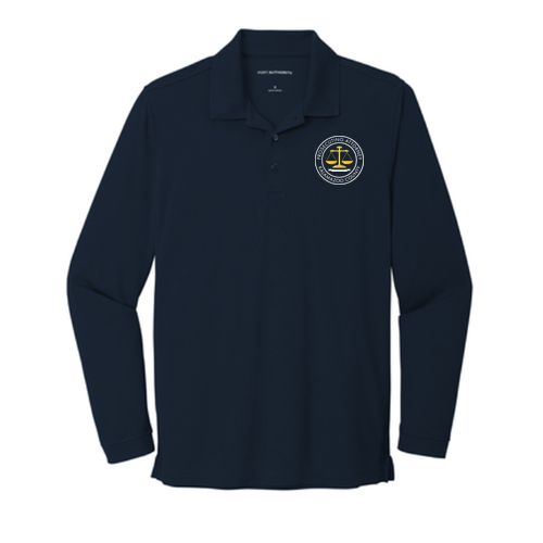 Port Authority Dry Zone Uv Micro-Mesh Long Sleeve Polo -- River Blue Navy