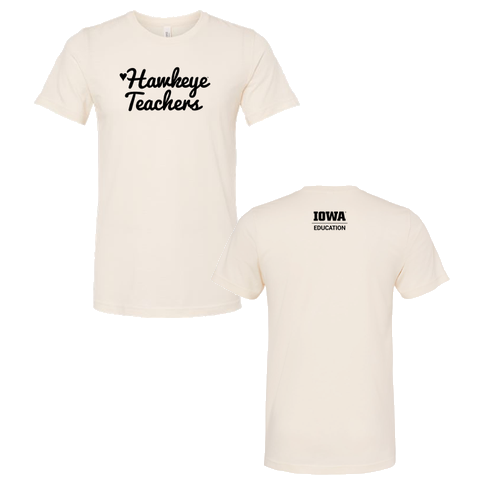 Hawkeye Teachers Bella Canvas Unisex Heather CVC T-Shirt -- Heather Natural